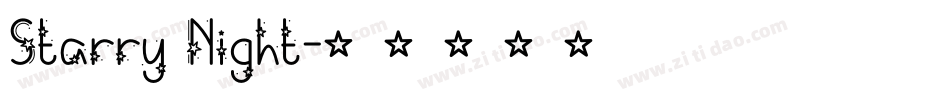 Starry Night字体转换